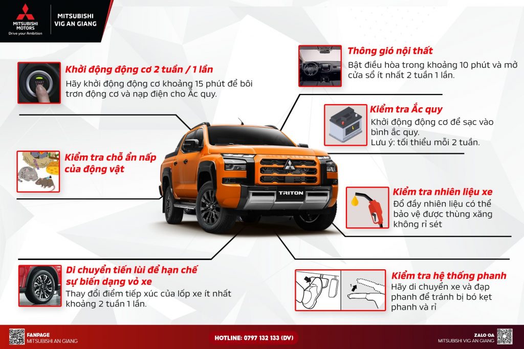 🚗 HƯỚNG DẪN BẢO QUẢN XE “ÍT LĂN BÁNH” 🚗