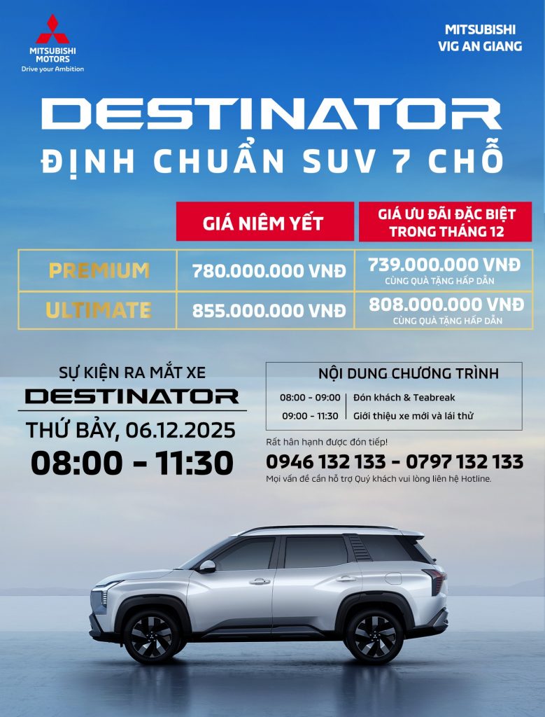 ✨ MITSUBISHI DESTINATOR – CHÍNH THỨC CÔNG BỐ GIÁ BÁN! ✨