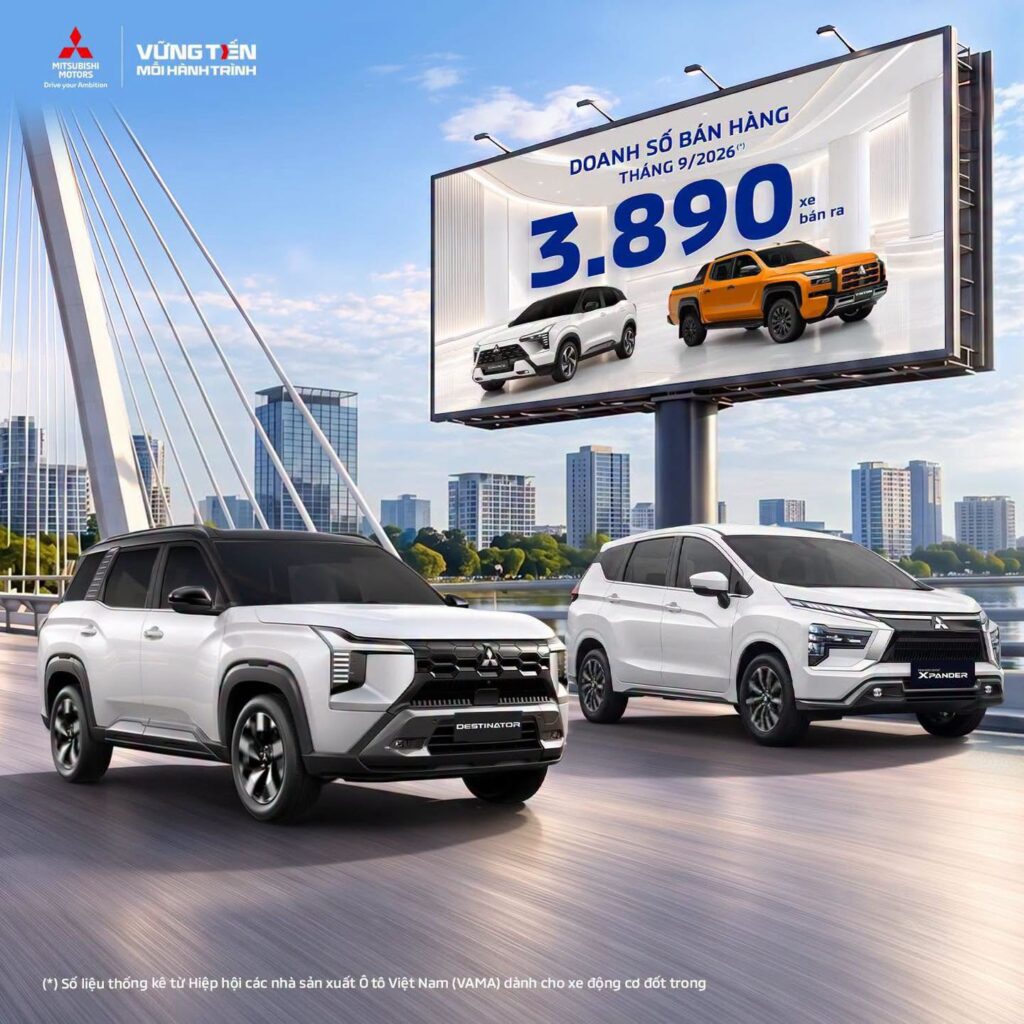 MITSUBISHI MOTORS VIỆT NAM DUY TRÌ TOP 2 DOANH SỐ THÁNG 9/2026